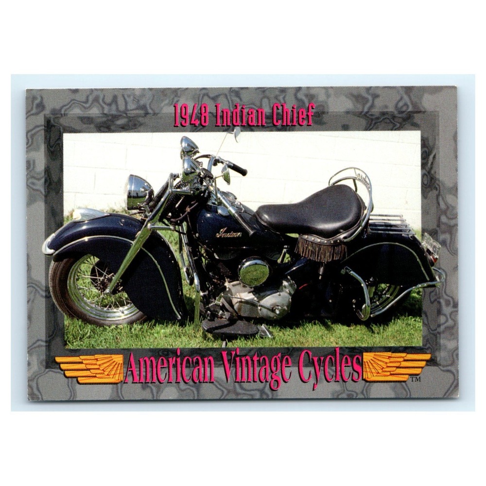 American Vintage Cycles Card 1948 Indian Chief Motorcycle Series II #145